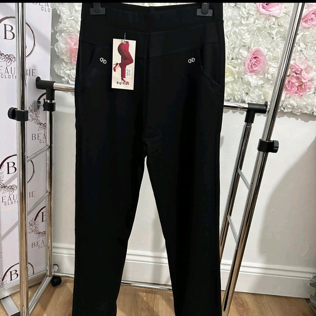 PLUS lace trim scubba leggings